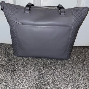 Vera Bradley Carryall Small Tote in Storm Cloud Genuine Leather